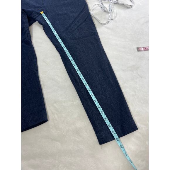 Elie Tahari Wool Blend Textured Trouser Office Pants Blue Women's 6 / Small - Picture 6 of 6
